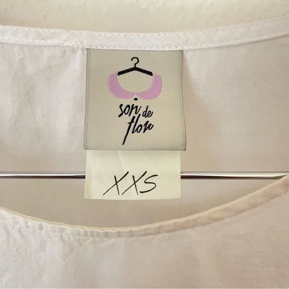 Son de Flor 100% Cotton Midi Long Sleeve Petticoat Dress in Size XXS - Picture 5 of 9